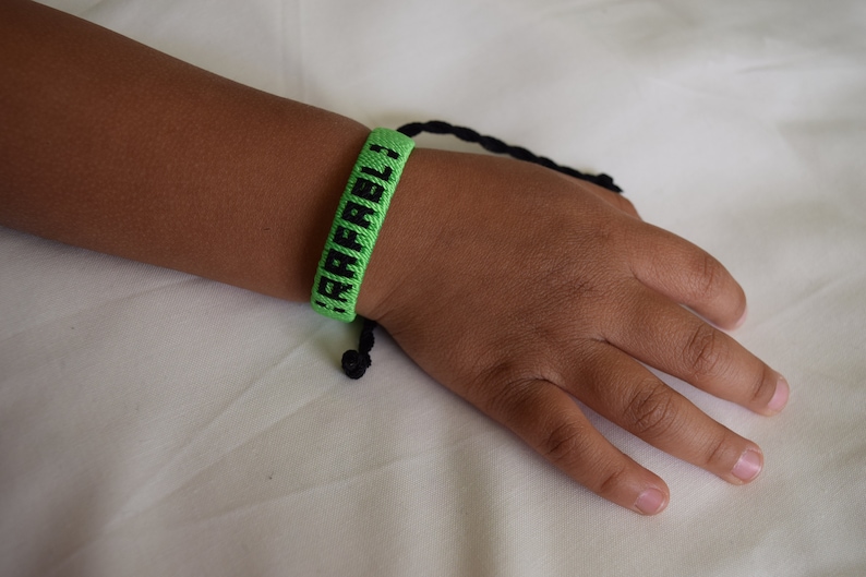 Mexican Name Bracelet/handmade Woven Name Bracelet/ Friendship Etsy