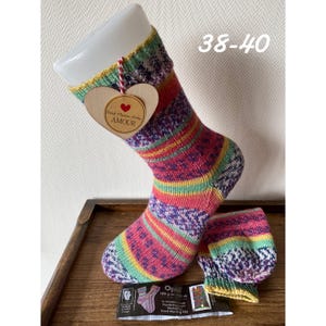Beautiful hand-knitted wool socks