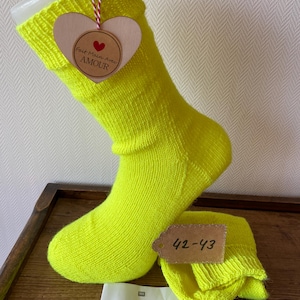 Beautiful hand-knitted wool socks