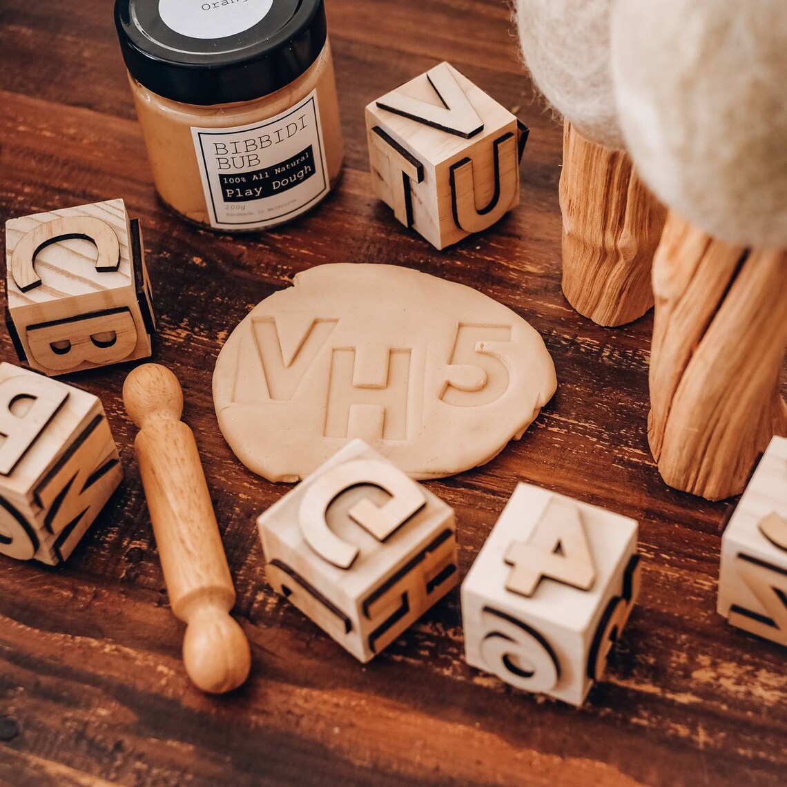 Australian Handmade Play Dough Stamps 6 Alphabet and Numbers Etsy