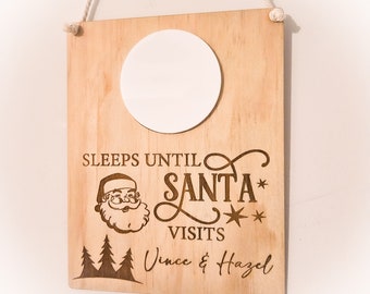 Personalised Christmas Countdown | Sleeps Until Santa Visits