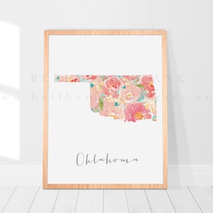 Oklahoma State Flower Watercolor Art Print (Digital Download)