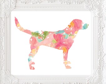 Labrador Retriever Watercolor Art Print: Modern Nursery Decor (8x10, Digital Download)