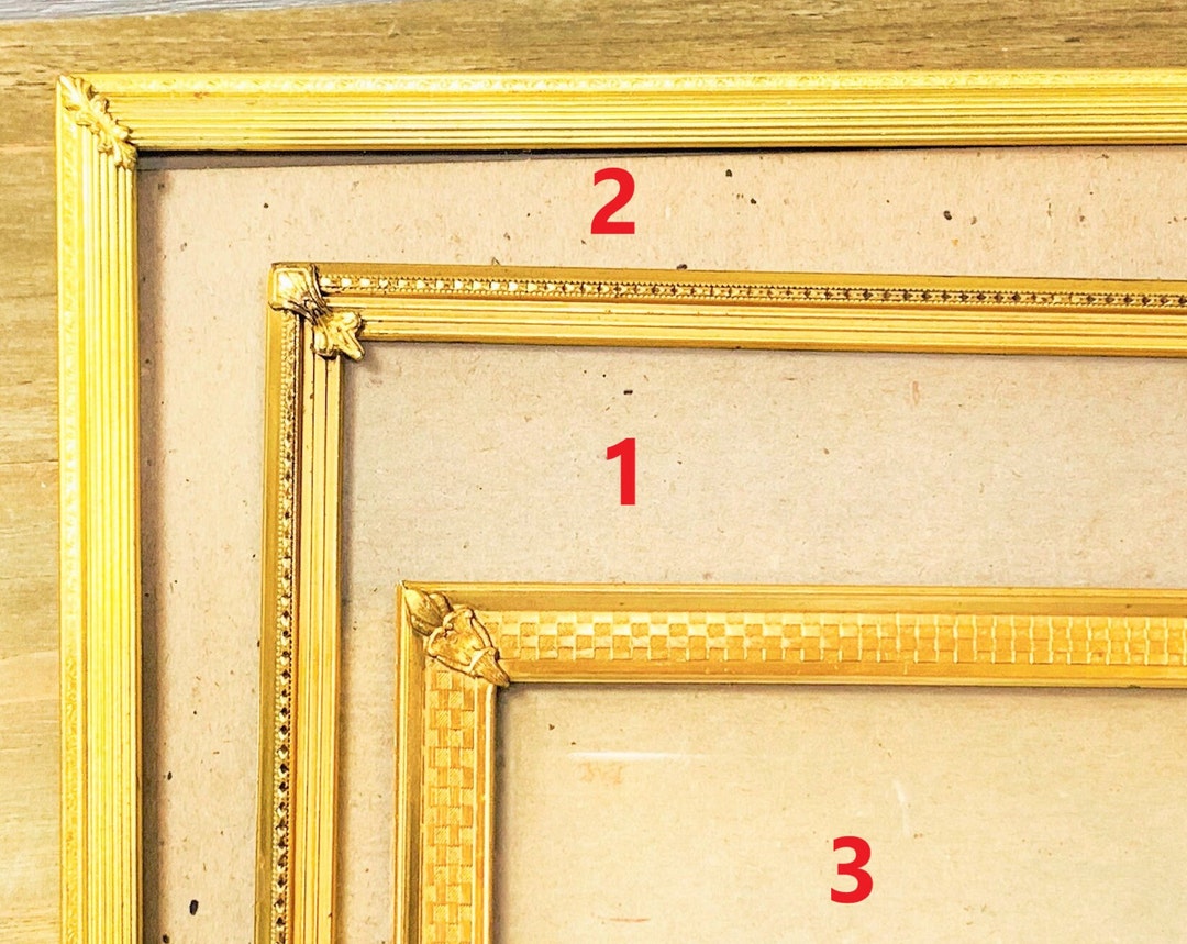 Vintage 8 X 10 Retro Fancy Gold Picture Frames / Etsy