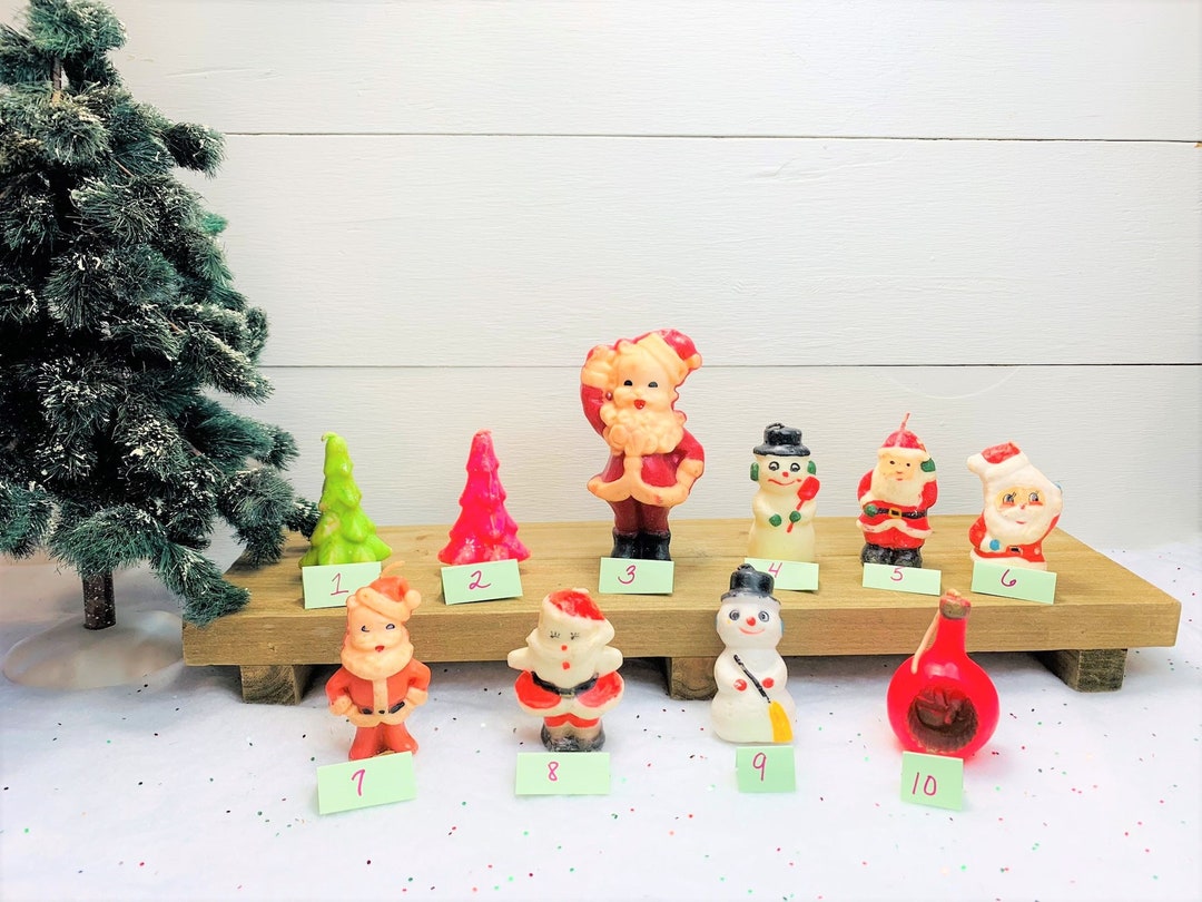 Vintage Gurley Christmas Candles Unused Santa's Etsy