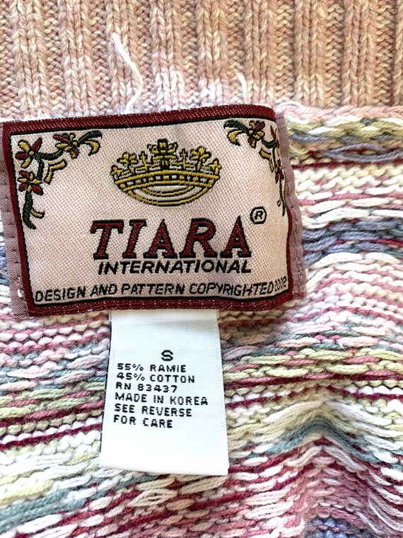 Vintage Tiara International Zip Up Cardigan Knit … - image 8