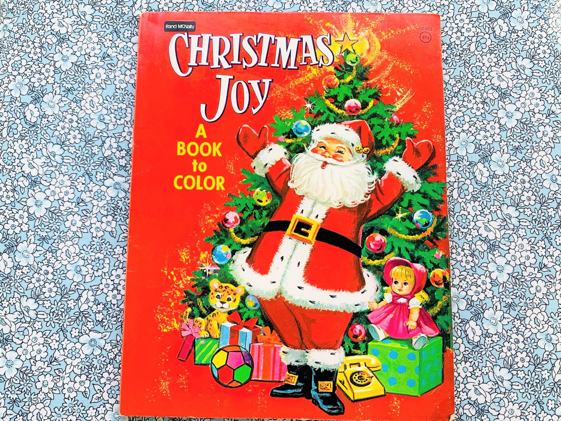 Vintage 1975 Santas Toy Shop  Paint With Water Christmas Coloring Book~  New