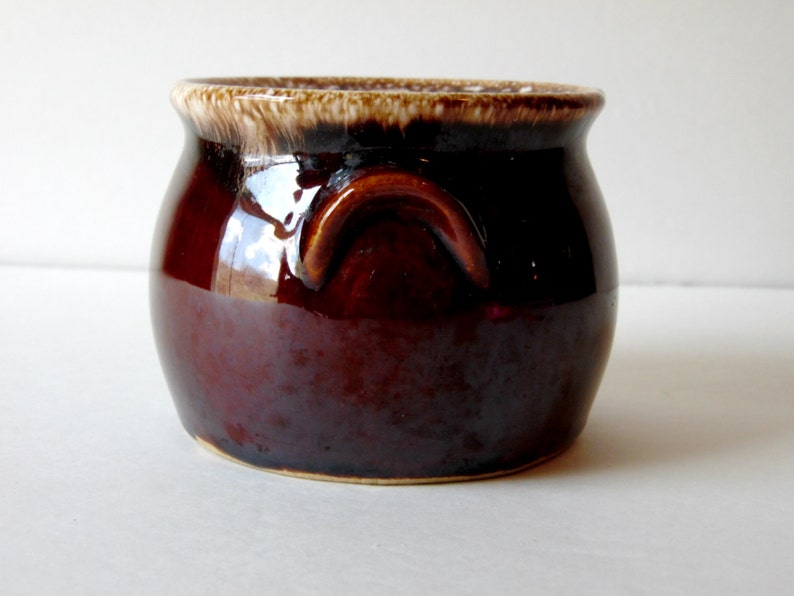Vintage Hull Brown Drip Pottery Bean Pot BowlUSA Oven Proof Etsy