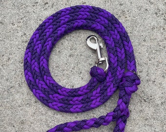 Purple Diamonds Paracord Leash, 4 Foot Leash, Dog Leash, Short Dog Leash, Paracord Leash, Purple Leash, Gift for Dog, Gift for Her