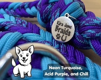 Custom Slip Leash, Paracord Slip Lead, Durable Dog Leash, Braided Dog Leash, Dog Training Leash, Dog Walker Gift, Gift for Dog Mom