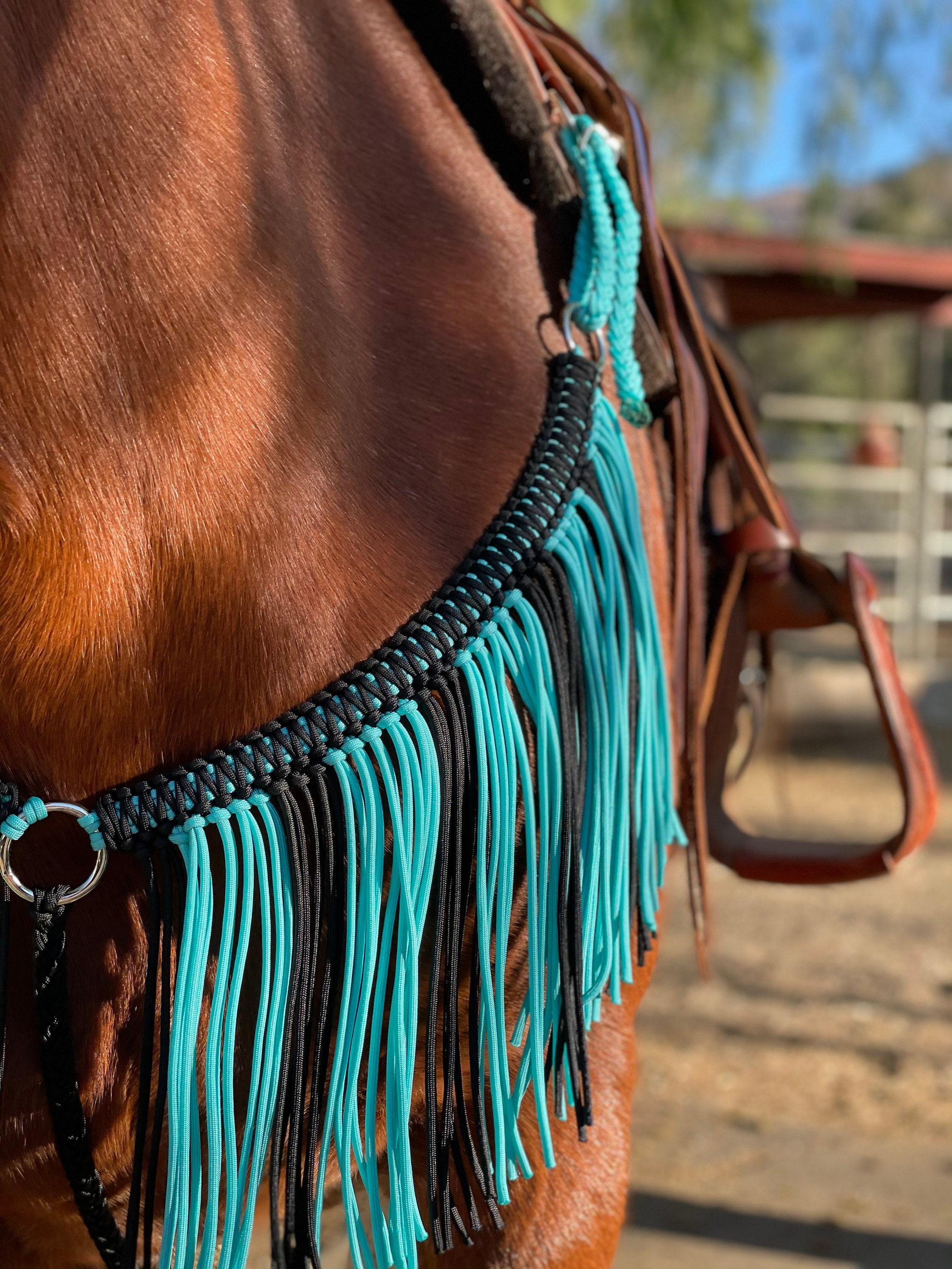 Custom Paracord Fringe Breast Collar Etsy