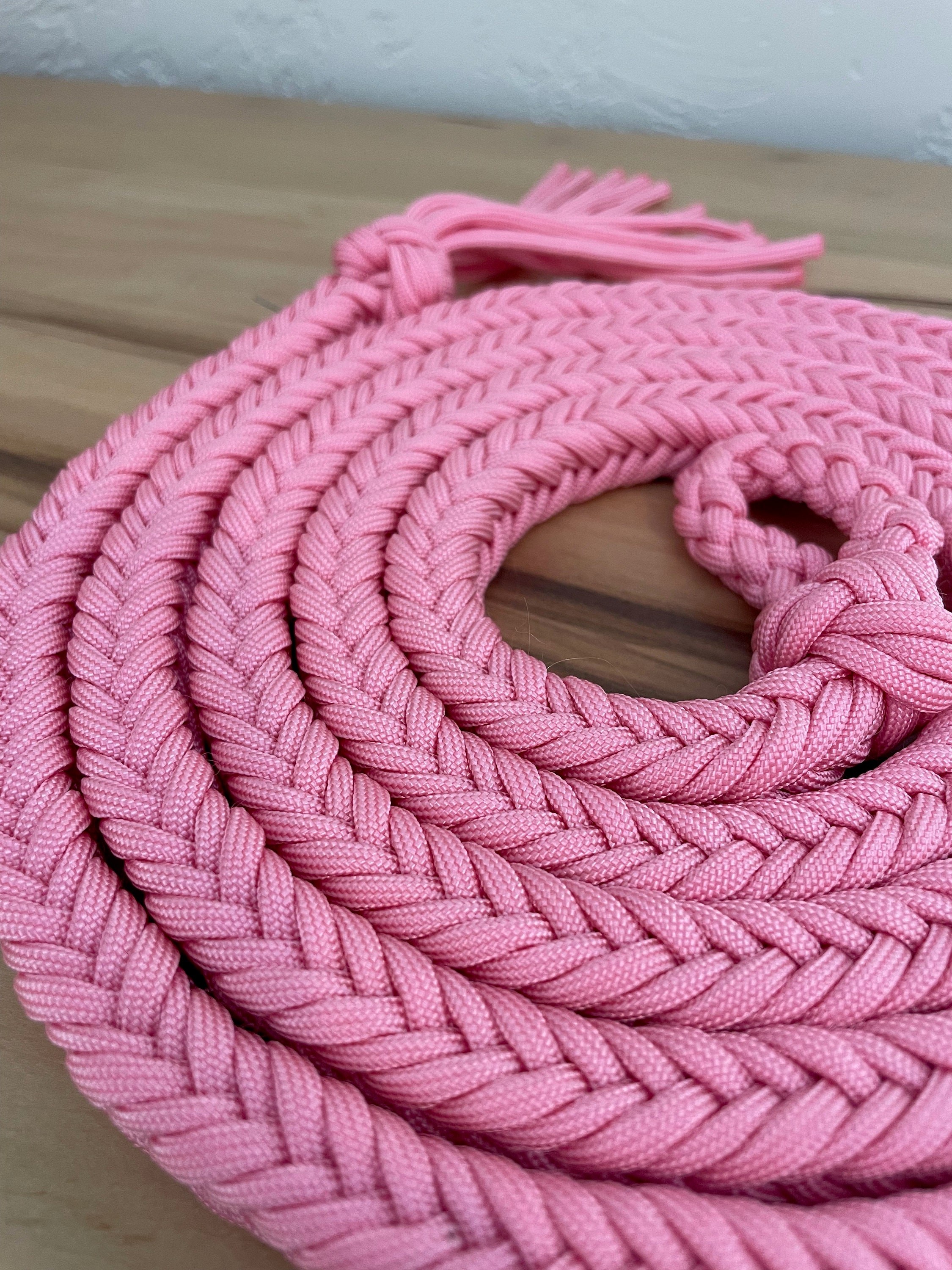 Rose Pink Lead Rope Paracord Lead Rope Horse Lead Rope Pink Etsy