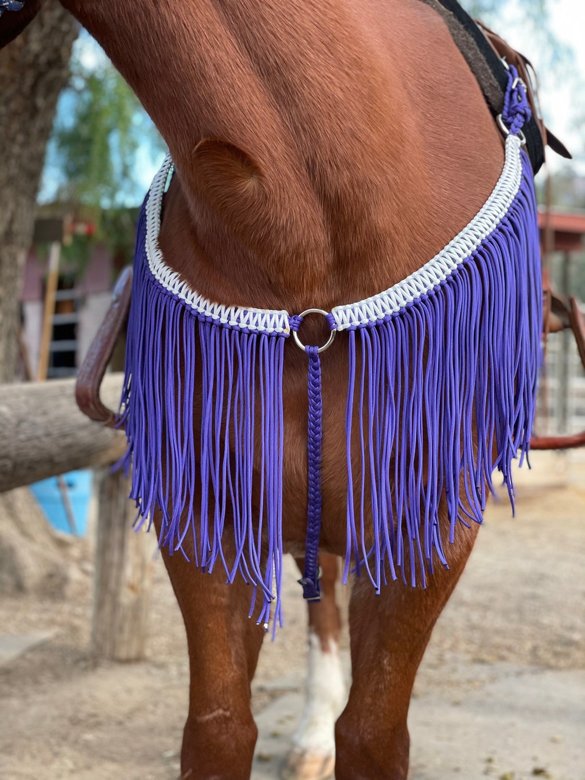 Custom Paracord Fringe Breast Collar Etsy