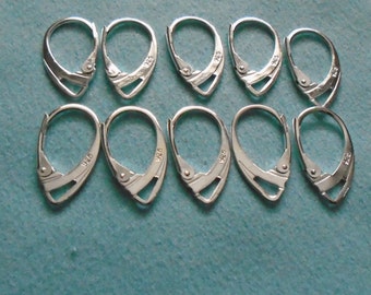 50pcs (25pairs)  Silver Plated LEVERBACK Earring Findings.