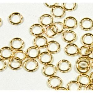 40pcs Gold Plated Open Jump Ring 3mm- 7mm