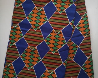 Cotton Ankara fabric, African Wax Print, African Clothing. Printed Wax.