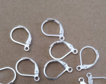 200pcs (100pairs)  Silver Plated LEVERBACK Earring Findings.