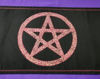 Burgundy and Gold Swirls Altar Runner