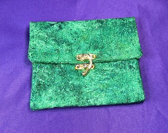 Green Malachite Fabric Tarot Bag for Standard Size deck