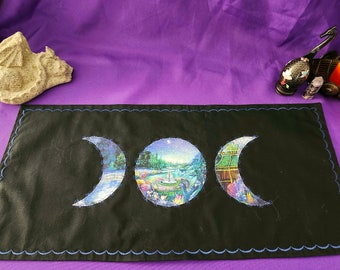 Fountain Garden Triple Goddess Altar Cloth