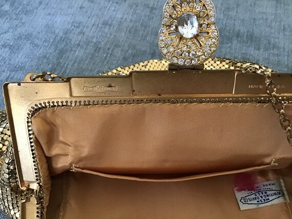 Whiting and Davis Gold Mesh Purse - image 4