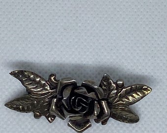 VINTAGE PERUZZI Florence 800 Italy Sterling Silver ROSES Flower Brooch