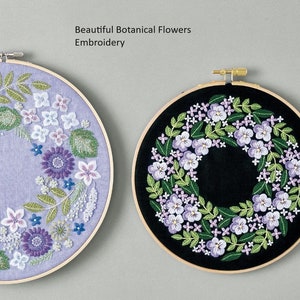 NEW Combo Two Books Botanical Flowers Embroidery | Ebook Japanese Craft | Learn Beginner PDF