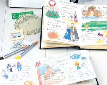 NUOVA COMBO Tre libri che disegnano schizzi Impara con le penne ebook - Diario di pianificazione di proiettili di doodle di matite colorate giapponesi PDF