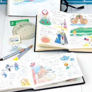 NIEUWE COMBO Drie boeken tekening schets Leren met pennen e-boek - Japans kleurpotlood doodle bulletplanner dagboek pdf
