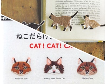 New Two Cute Cat Embroidery Craft Book [ Combo Sale Japanese Craft eBook ] Handmade Cats PDF Pattern