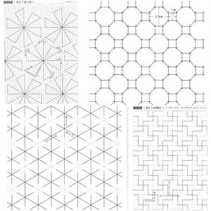 Sashiko Embroidery Japanese Patterns Set 12 PDF instant download digital printable
