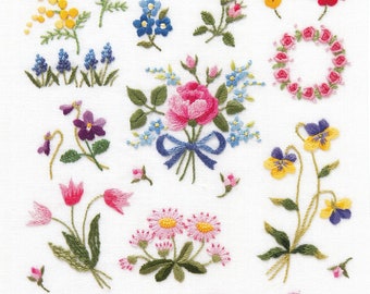 Nuovo progetto PDF con motivo giapponese per la collezione di fiori ricamati