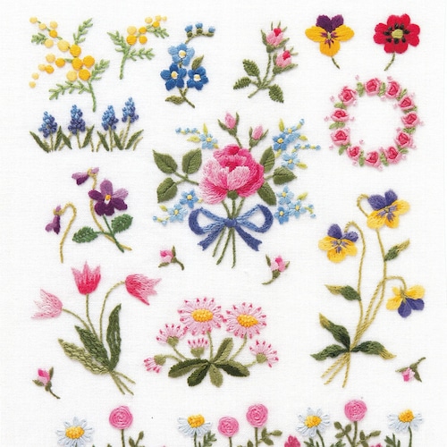 New Embroidery Flower Collection Japanese Pattern Project PDF Etsy