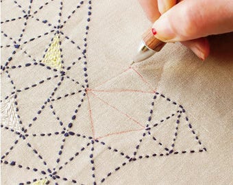 New Modern Sashiko Embroidery Japanese Patterns Projects PDF digital printable