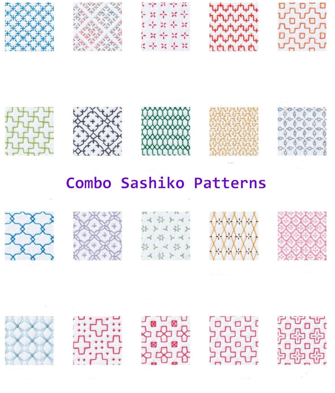 New BIG COMBO 4 Sashiko Ebooks Japanese Patterns PDF Craft Embroidery