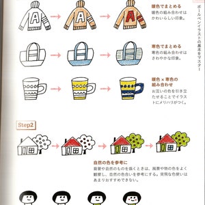 Kawaii Kulspetspennor Flickillustrationer Bok [Japansk Teckning Söt Målarbok E-bok Illustration] bild 3