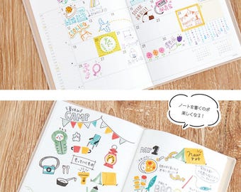 Happy Kawaii Easy Color Pens Marker Girl illustrations [Japanese Drawing Coloring Planner eBook Illustration ]