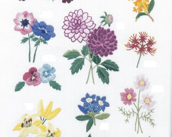 Flowers Embroidery Ebook Japanese Craft, Book Botanical Garden PDF Japan Beginner Download