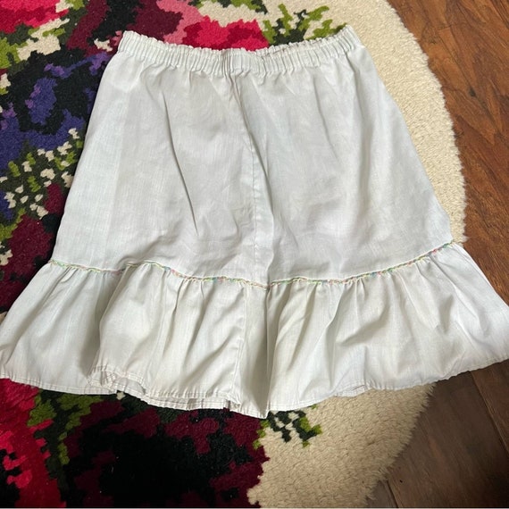 AS Vintage 70s/80s JC Penney White Peasant Skirt … - image 1