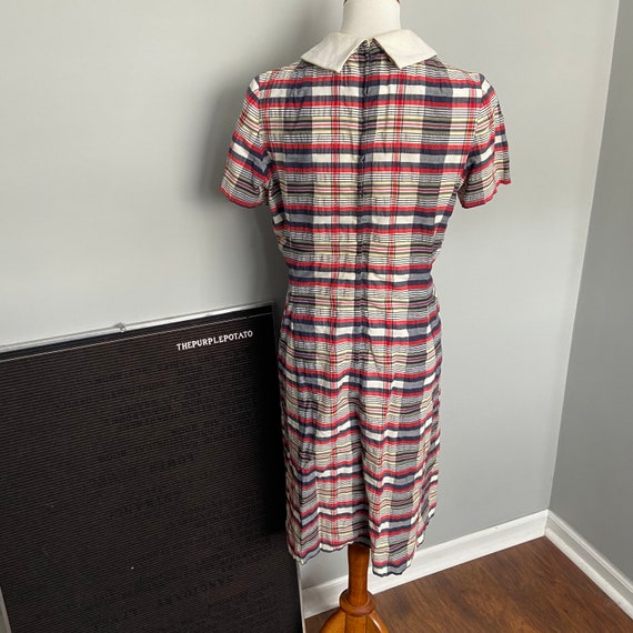 Vintage 1960’s Plaid Collared Dress & Jacket Set - image 4