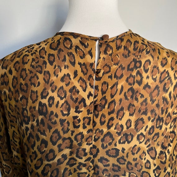 Vintage 1980s/1990s Anne Klein Animal Print Silk … - image 4