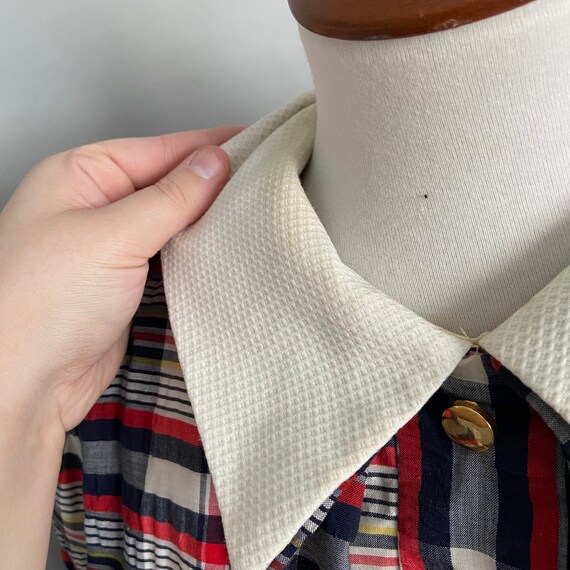 Vintage 1960’s Plaid Collared Dress & Jacket Set - image 5