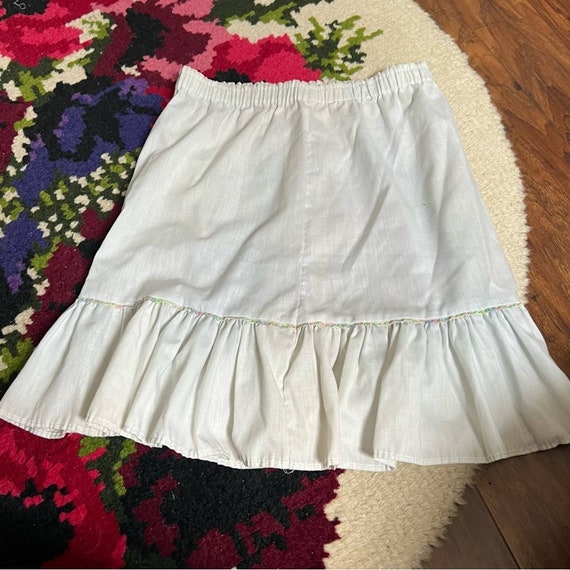 AS Vintage 70s/80s JC Penney White Peasant Skirt … - image 5