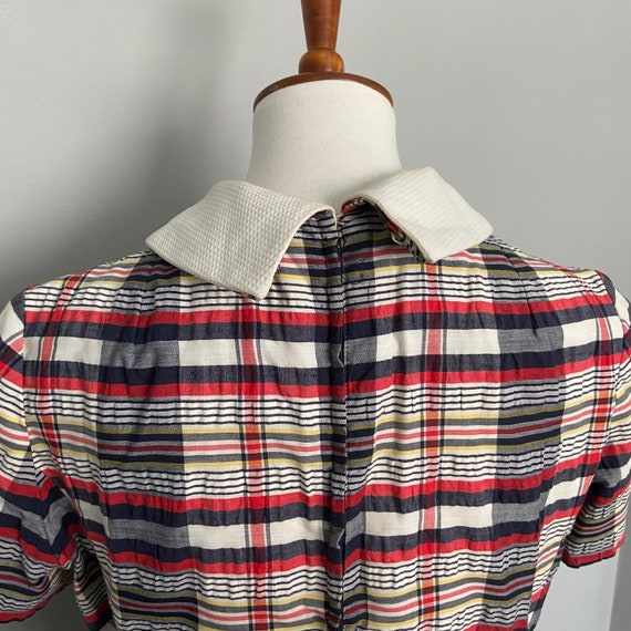 Vintage 1960’s Plaid Collared Dress & Jacket Set - image 7