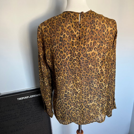 Vintage 1980s/1990s Anne Klein Animal Print Silk … - image 2