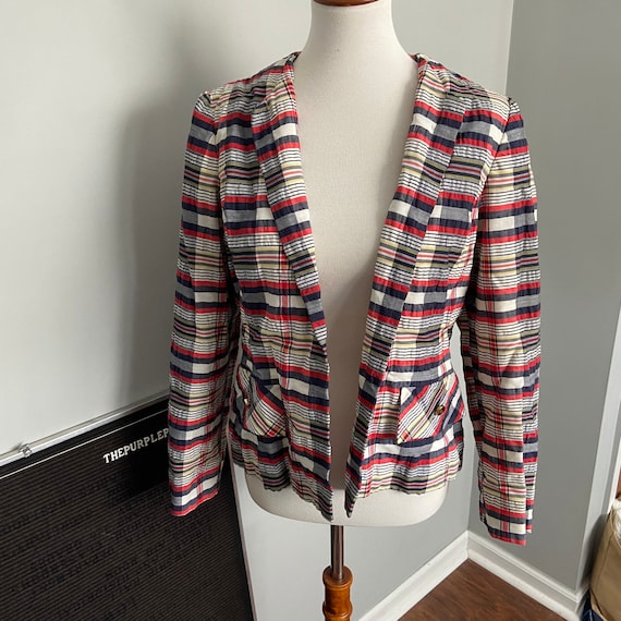 Vintage 1960’s Plaid Collared Dress & Jacket Set - image 8
