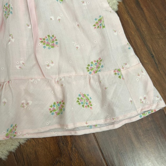 Vintage Handmade Light Pink Floral Toddler Dress - image 5