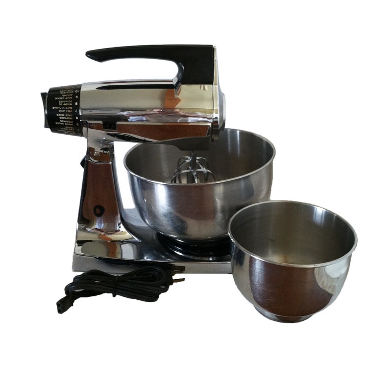 Vintage Chrome Sunbeam MixMaster 12 Speed Mixer And Stand With Etsy