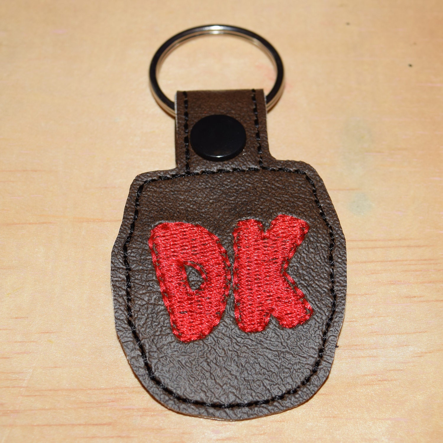 Donkey Kong Keychain Snap Tab Key Fob Bag Tag Embroidered Etsy