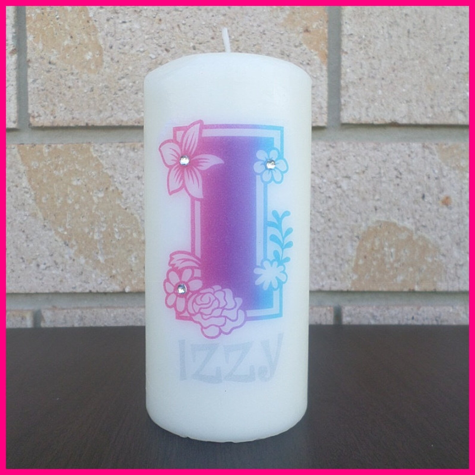 Decorative Name Candles Etsy